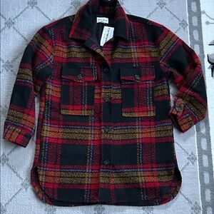 For The Republic Boucle Plaid Shirt Jacket SHACKET